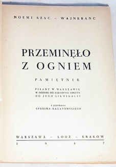 SZAC-WAJNKRANC- PRZEMINĘŁO Z OGNIEM ghetto  - 2
