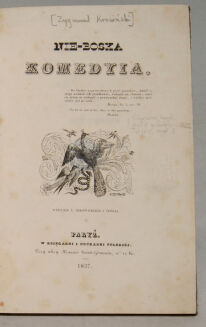KRASIŃSKI - NIE-BOSKA KOMEDYIA wyd. Paryż 1837r. - 3