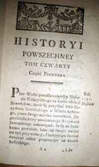 BOSSUET- HISTORYA POWSZECHNA- STARODRUK POLSKI- 1793r. - 5