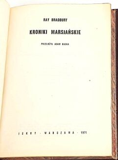 BRADBURY - KRONIKI MARSJAŃSKIE wyd.1 - 5