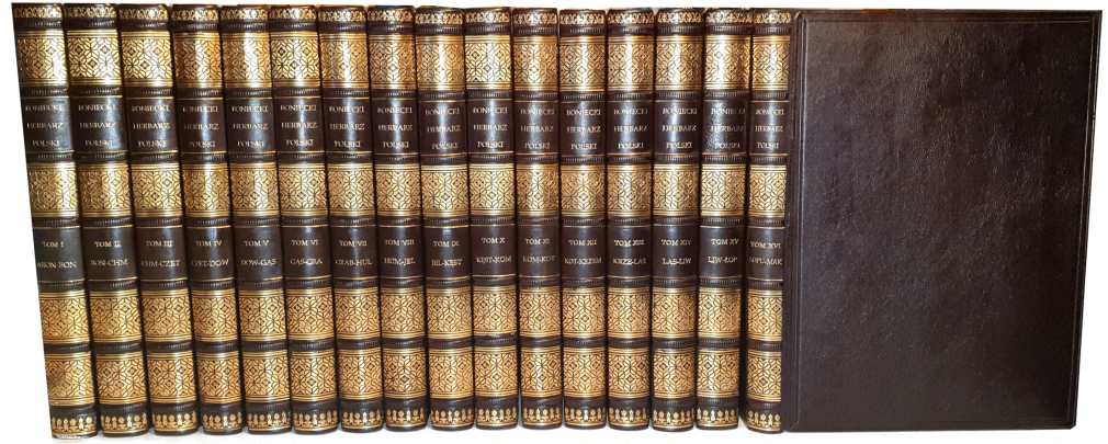 BONIECKI - HERBARZ POLSKI : WIADOMOŚCI HISTORYCZNO-GENEALOGICZNE O RODACH SZLACHECKICH T. I-XVI wraz z uzupełnieniem [komplet]