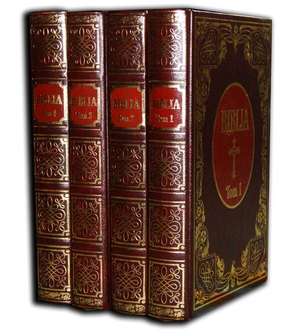 WUJEK- BIBLIA 1-4 (komplet) ZŁOTA OPRAWA