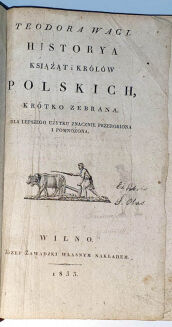 WAGA- HISTORYA KSIĄŻĄT I KRÓLÓW POLSKICH wyd. 1833 - 2