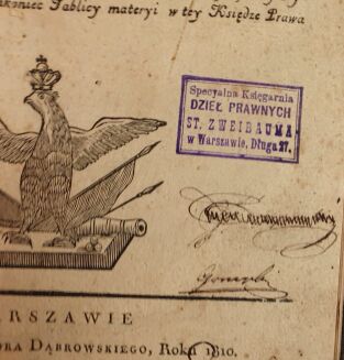 [Z Biblioteki prawniczej Feliksa Szenwica] KODEX NAPOLEONA Warszawa 1810 - 4