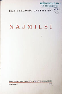 SZELBURG-ZAREMBINA- NAJMILSI  wyd.1946r. ilustr. - 3