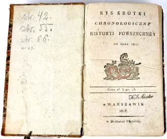 SAWICKI - RYS KRÓTKI CHRONOLOGICZNY HISTORYI POWSZECHNEJ DO ROKU 1817 - 2