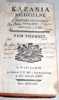 LACHOWSKI- KAZANIA NIEDZIELNE wyd. 1770 - 3