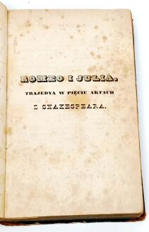 [SHAKESPEARE, MICKIEWICZ - ROMEO I JULIA] KORSAK- NOWE POEZYE Wilno 1840 - 4