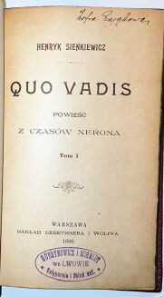 SIENKIEWICZ - QUO VADIS wydanie 1 z 1896r. - 4