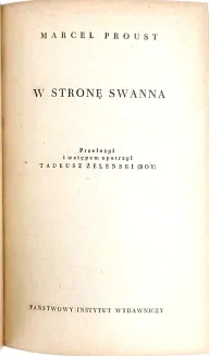 PROUST- W POSZUKIWANIU STRACONEGO CZASU / IN SEARCH OF LOST TIME vol. 1-7 (complete set). 1st ed. complete. - 8