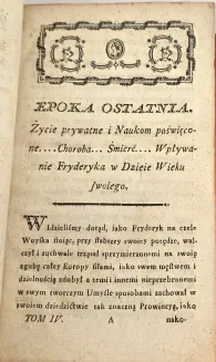 LAVEAUX J. Ch. Thiebault - ŻYCIE FRYDERYKA II. KRÓLA PRUSKIEGO T. IV. wyd. 1789 - 4