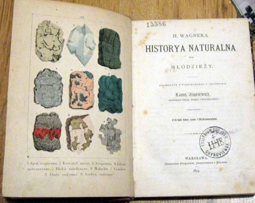 WAGNER- HISTORYA NATURALNA DLA MŁODZIEŻY wyd. 1873 kolorowe ryciny