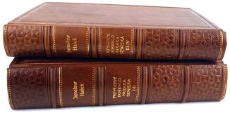 HASEK- PRZYGODY DOBREGO WOJAKA SZWEJKA wyd.1955 Tom I-IV [komplet w 2 wol.] skóra - 10