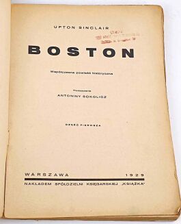 SINCLAIR - BOSTON t.1 1929 awangarda - 5