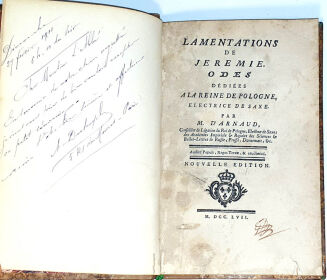 DE BACULARD D' ARNAUD - LAMENTATIONS DE JEREMIE wyd. 1757 - 3