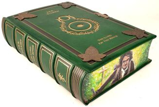 J.R.R. Tolkien - The Lord Of The Rings Illustrated Edition, Premium Leather Binding, Metalwork, Fore Edge Painting, Copy Number 1 - 3
