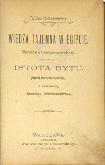 OCHOROWICZ - WIEDZA TAJEMNA W EGIPCIE - 3