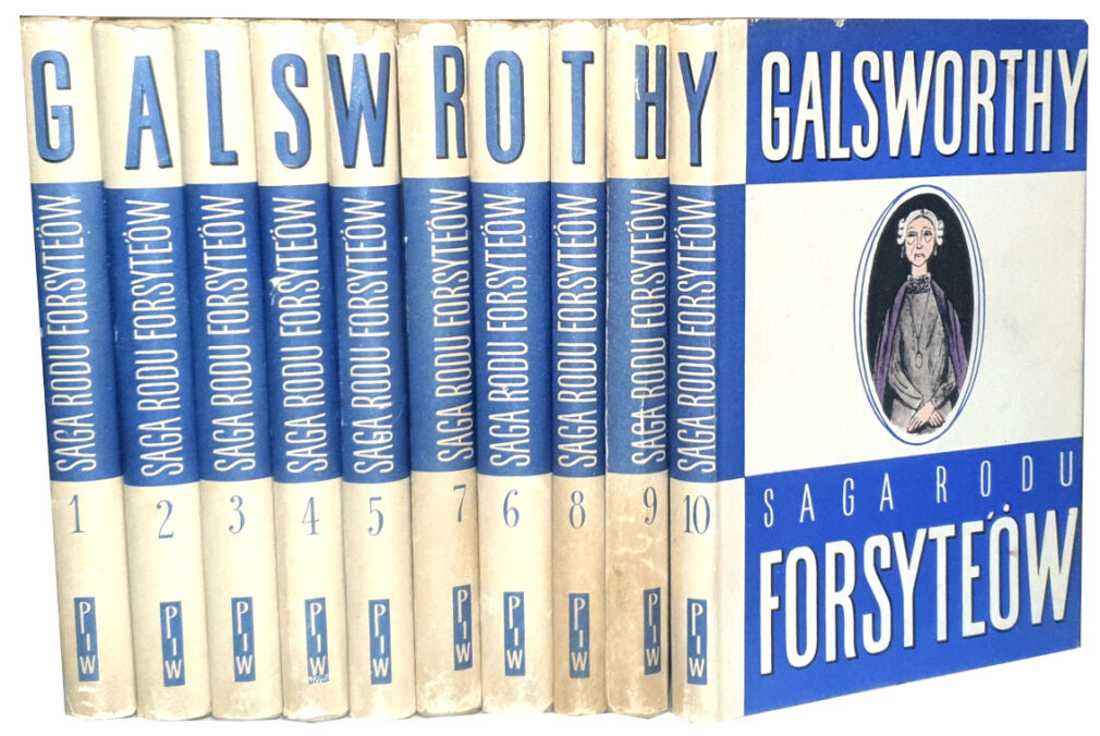 GALSWORTHY- SAGA RODU FORSYTE'ÓW t.1-10 (komplet) OBWOLUTY
