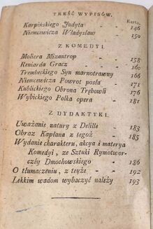 WYBÓR RÓŻNYCH GATUNKÓW POEZYI Z RYMOTWORCOW POLSKICH  dla użytku młodzieży cz.1-3 1820. Oprawa. Seneka, Wolter, Racine, Homer, Wirgiliusz, Milton - 7