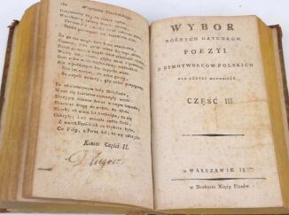 WYBÓR RÓŻNYCH GATUNKÓW POEZYI Z RYMOTWORCOW POLSKICH  dla użytku młodzieży cz.1-3 1820. Oprawa. Seneka, Wolter, Racine, Homer, Wirgiliusz, Milton - 8