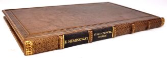 HEMINGWAY - STARY CZŁOWIEK I MORZE wyd.1, 1957, skóra - 2