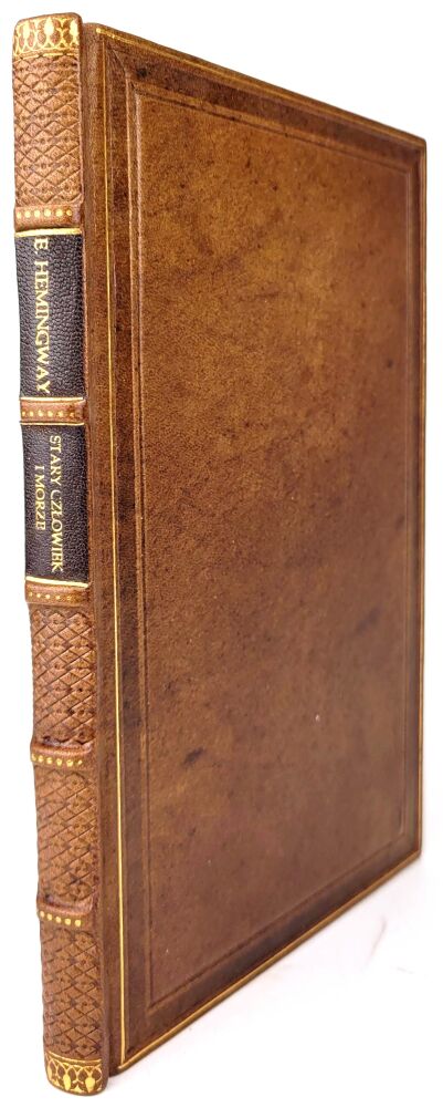 HEMINGWAY - STARY CZŁOWIEK I MORZE wyd.1, 1957, skóra