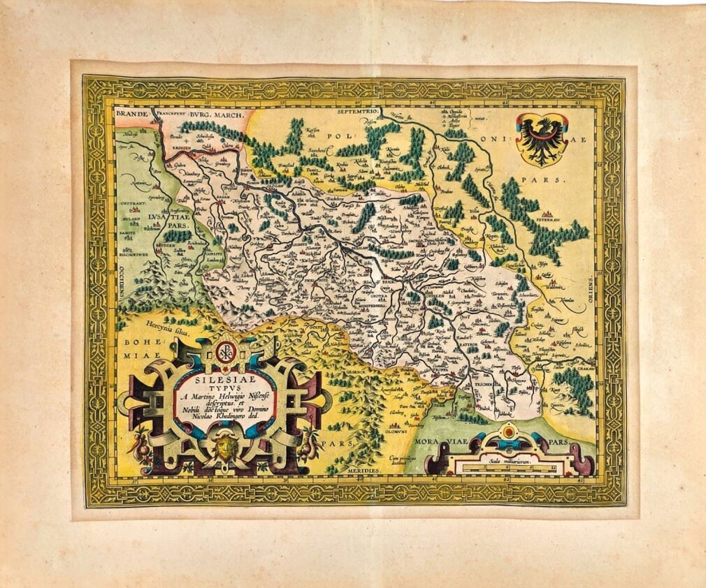 [MAPA ŚLĄSKA] ORTELIUS Abraham - DUCATUS SILESIAE TABULA [ca 1595]