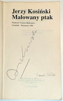JERZY KOSIŃSKI - MALOWANY PTAK autograf - 2