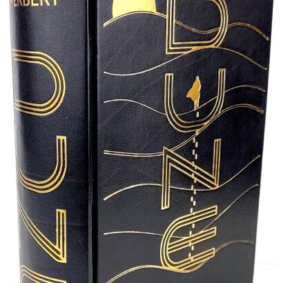 Frank Herbert - The Great Dune Trilogy premium leather rebound, fore edge painting