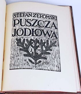 ŻEROMSKI  - PUSZCZA JODŁOWA drzeworyty Skoczylasa oprawa luksusowa - 3