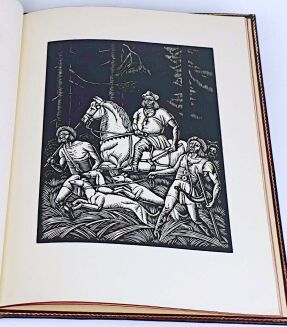 ŻEROMSKI  - PUSZCZA JODŁOWA drzeworyty Skoczylasa oprawa luksusowa - 8