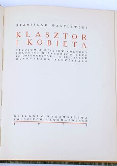 WASYLEWSKI- KLASZTOR I KOBIETA 10 drzeworytów, 8 inicjałów W.Skoczylasa - 5