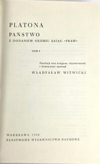 PLATON- PAŃSTWO t. 1-2 [komplet w 1 wol.] 1958 - 4