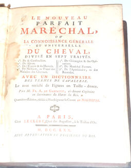 [OGÓLNA I POWSZECHNA WIEDZA O KONIACH] GARSAULT - LE NOUVEAU PARFAIT MARECHAL OU LA CONNAISSANCE GENERALE GENERALE ET UNIVERSELLE DU CHEVAL wyd. 1770 - 3