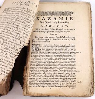 GUTOWSKI- KAZANIA NA NIEDZIELE CAŁEGO ROKU Z PRZYDATKIEM PO WIĘKSZEY CZĘŚCI NA ŚWIĘTA VROCZYSTE KOSCIELNE Y ZAKONNE. Warszawa 1696. Proweniencja: Kawaler Maltański - 4