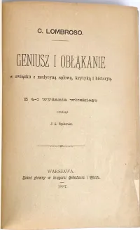 LOMBROSO - GENIUSZ I OBŁĄKANIE wyd. 1887 - 5
