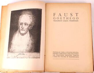 GOETHE- FAUST 1-2 (komplet) z podpisem Emila Zegadłowicza i Franciszka Foltina - 5