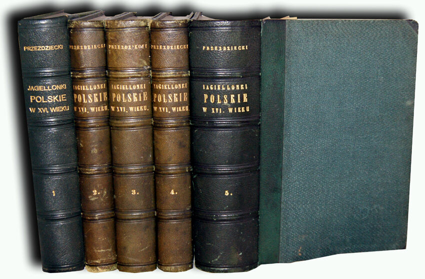 PRZEŹDZIECKI- JAGIELLONKI POLSKIE TOM I-V komplet wyd. 1868r.