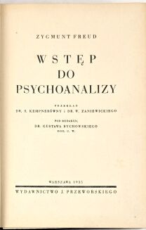 FREUD- WSTĘP DO PSYCHOANALIZY wyd.1 z  1935 - 3
