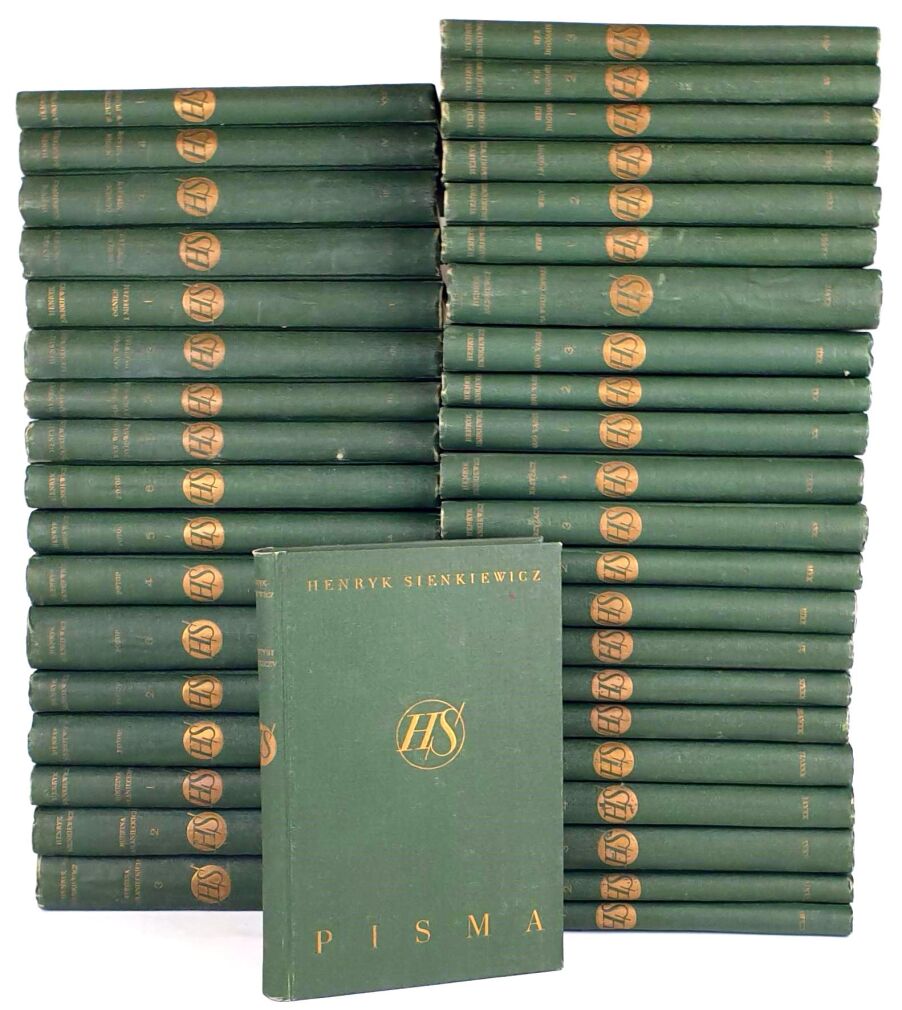 SIENKIEWICZ - PISMA 40 tomów, ładna oprawa wydawnicza warszawskiego introligatora Włodzimierza Dippla