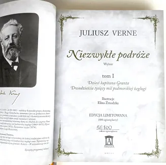 VERNE -  NIEZWYKŁE PODRÓŻE. t.1-2 [kpmplet] skóra ilustracje Eliza Żmudzka - 4