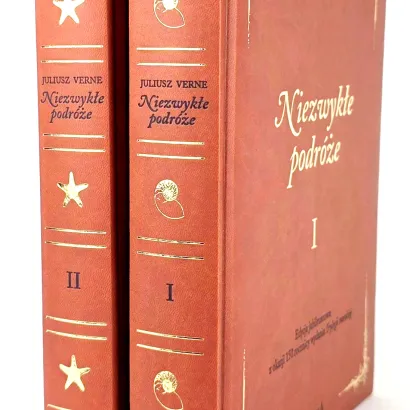 VERNE -  NIEZWYKŁE PODRÓŻE. t.1-2 [kpmplet] skóra ilustracje Eliza Żmudzka