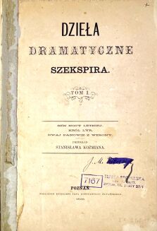 SZEKSPIR- DZIEŁA DRAMATYCZNE SZEKSPIRA T. I-II wyd. 1866 - 4