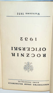 EGZEMPLARZ PIERWSZEGO MARSZAŁKA POLSKI JÓZEFA PIŁSUDSKIEGO : ROCZNIK OFICERSKI 1932r. - 5