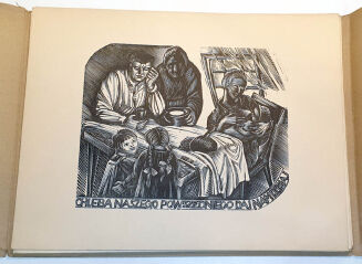 WRÓBLEWSKA - OJCZE NASZ wyd.1950 - teka 11 drzeworytów - 2
