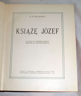 SKAŁKOWSKI- KSIĄŻĘ JÓZEF wyd. 1913r. illustracye OPRAWA - 3
