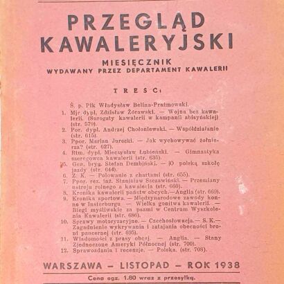 PRZEGLĄD KAWALERYJSKI Nr 11 (157) 1938