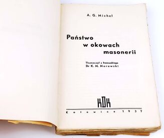 MICHEL- PAŃSTWO W OKOWACH MASONERII wyd. 1937 - 2