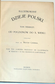 CZERMAK- ILLUSTROWANE DZIEJE POLSKI Tom I oprawa - 3