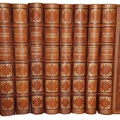THIERS - HISTORYA KONSULATU I CESARSTWA wyd. Warszawa 1846r. Tom I-XI [komplet w jęz. polskim] 15 STALORYTÓW